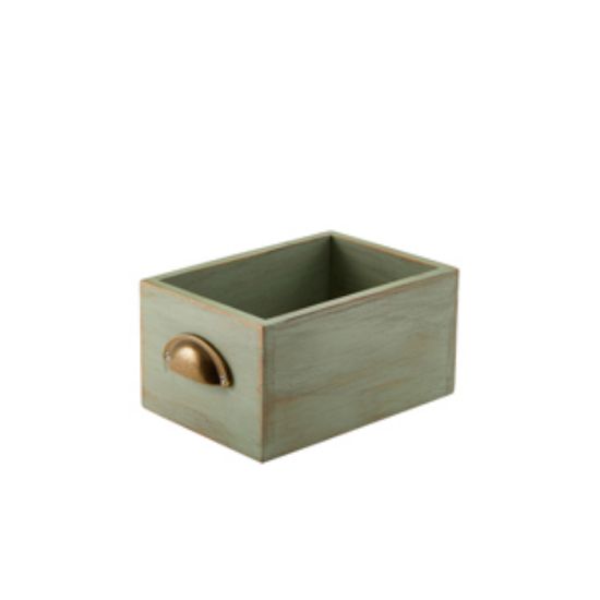 Genware Green Wash Acacia Wood Display Drawer 21.5 X 15 X 11cm