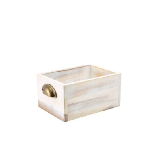 Genware White Wash Acacia Wood Display Drawer 21.5 X 15 X 11cm