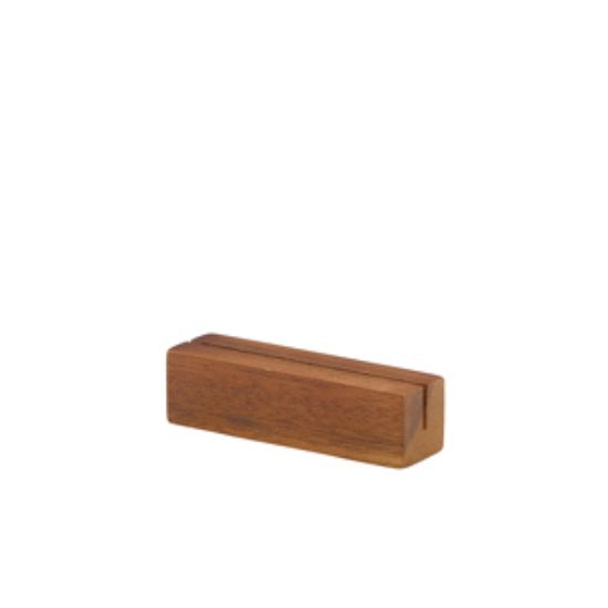 Acacia Wood Sign Holder 9 X 3 X 3cm