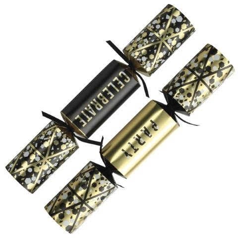 2024 Gold & Black Celebration 12" Christmas Cracker Recyclable (50)