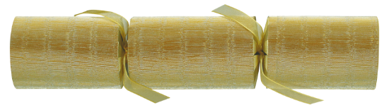 2025 Wide Luxury Gold Shimmer 12" Christmas Cracker Recyclable (Case Of 50)