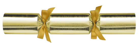 2024 Deluxe Cream & Gold Snowflake 14" Christmas Cracker Recyclable (25)