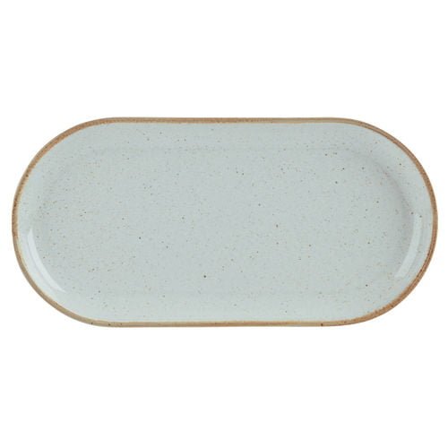 STONE NARROW OVAL PLATE 32CM CASE 6 118132ST