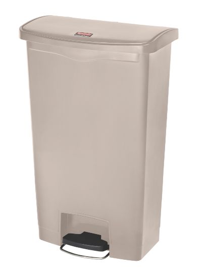 Rubbermaid Slim Step On Resin Front Pedal 68l - Beige