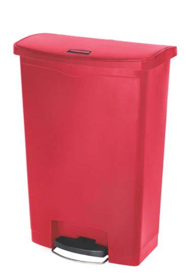Rubbermaid Slim Step On Resin Front Pedal 90l - Red