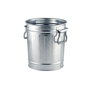 MINIATURE GALVANISED STEEL BIN 14x15cm *P