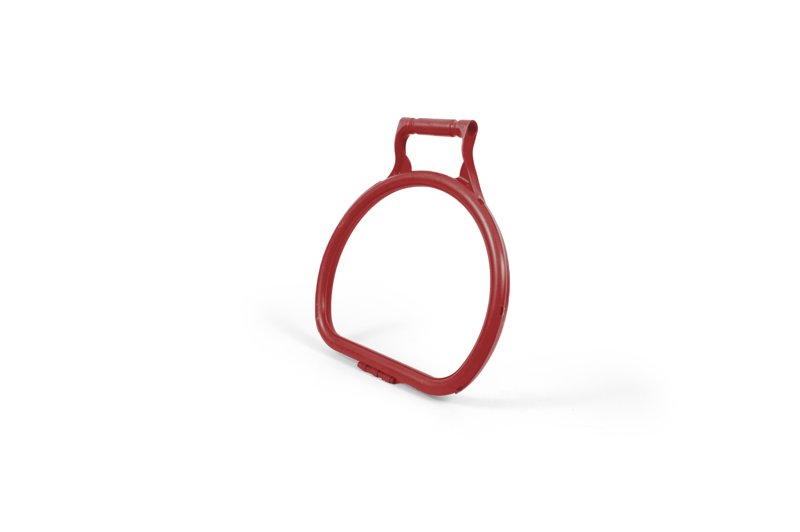 RED WASTE SACK CARRIER AND BRACKET