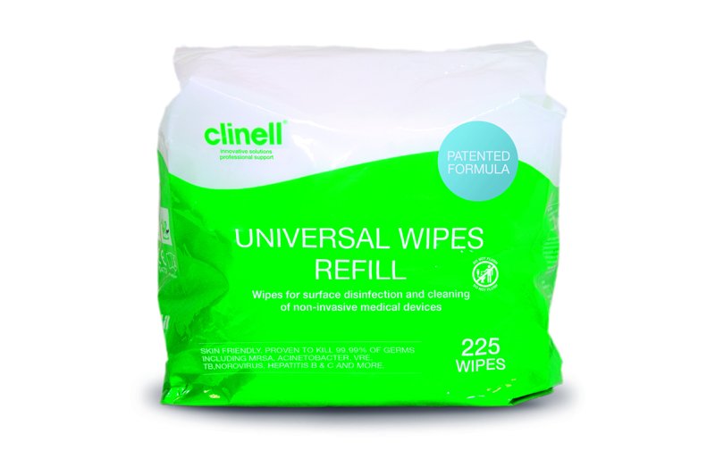 Refill For Clinell Universal Wipes Bucket 225 Wipes (225) *s