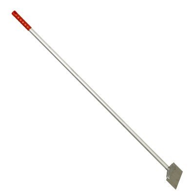 HYGIENE LONG HANDLED 1300MM FLOOR SCRAPER WITH STAINLESS STEEL BLADE RED