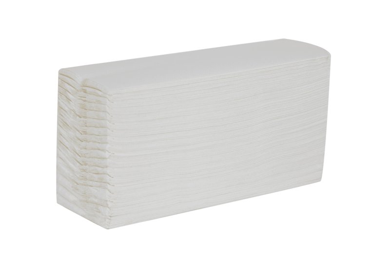 JANGRO C FOLD HAND TOWEL WHITE 1 PLY (2400) *S