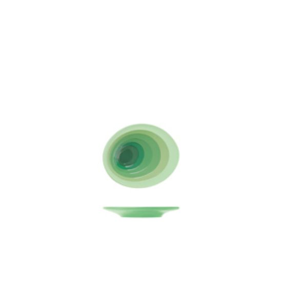 Shoots Green Atlantis Melamine Oval Plate 12 X 9.5cm (12)