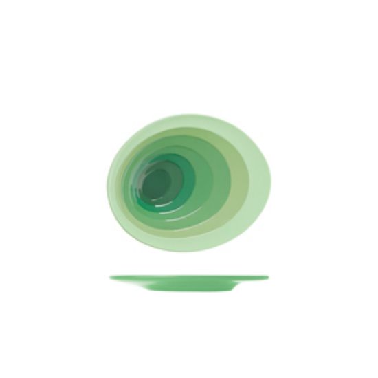 Shoots Green Atlantis Melamine Oval Plate 22 X 17.5cm (6)