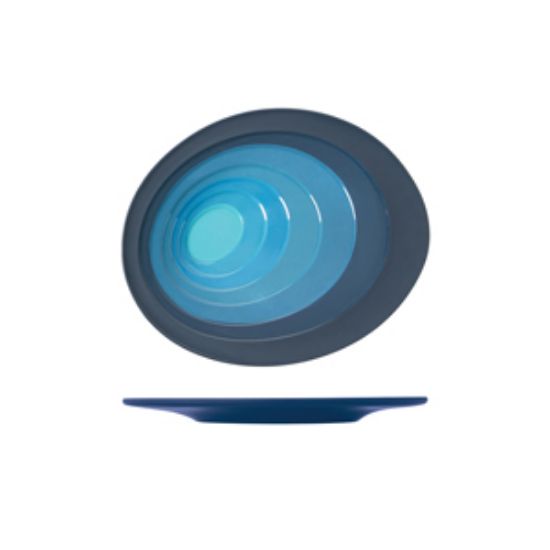 Azure Blue Atlantis Melamine Oval Plate 29 X 23cm (6)