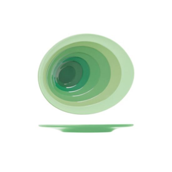 Shoots Green Atlantis Melamine Oval Plate 29 X 23cm (6)