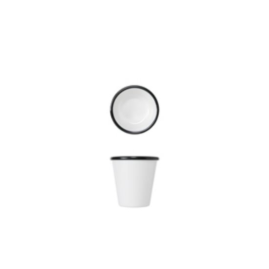 Black/White Melamine Athens Pot 9.2 X 9cm (24)