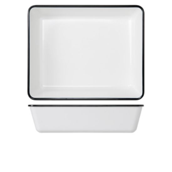 Black/White Melamine Athens GN1/2 Deep Dish 32.5 X 26.5 X 8cm