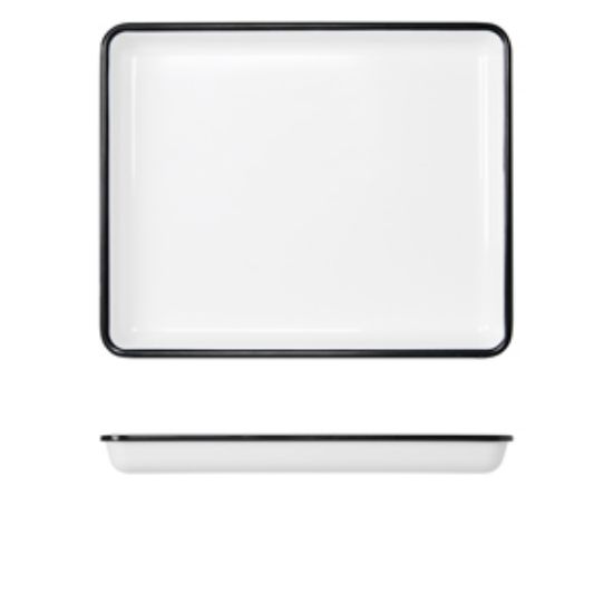 Black/White Melamine Athens GN1/2 Tray 32.5 X 26.5cm