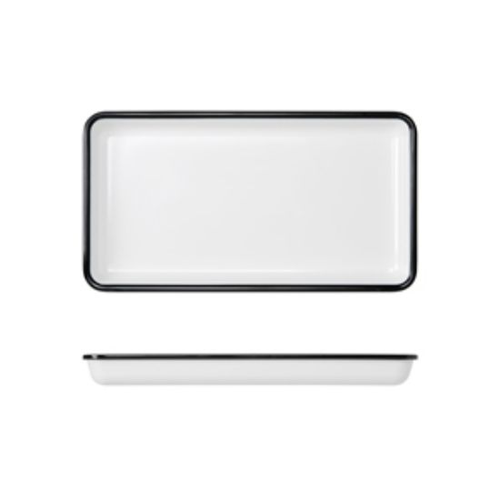 Black/White Melamine Athens GN1/3 Tray 32.5 X 17.6cm