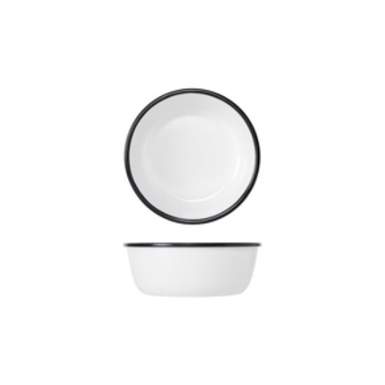 Black/White Melamine Athens Bowl 17.8 X 6.5cm (6)