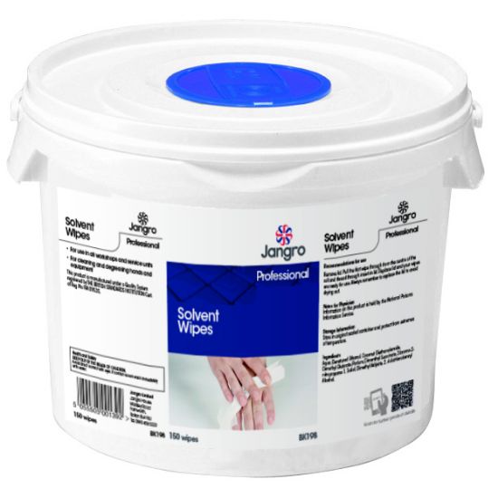 Jangro Solvent Wipes Bucket 28x28cm (150) *s