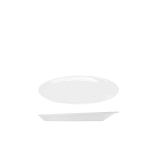 Opulence White Boston Melamine Oval Plate 25.5 X 9.2cm (10)