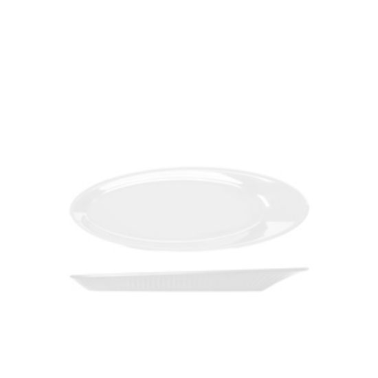 Opulence White Boston Melamine Oval Plate 30.5 X 11cm (10)