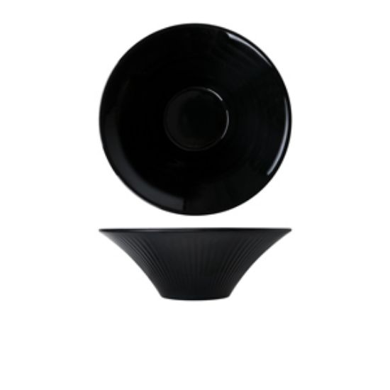 Midnight Black Boston Melamine Bowl 25.5 X 9cm (6)