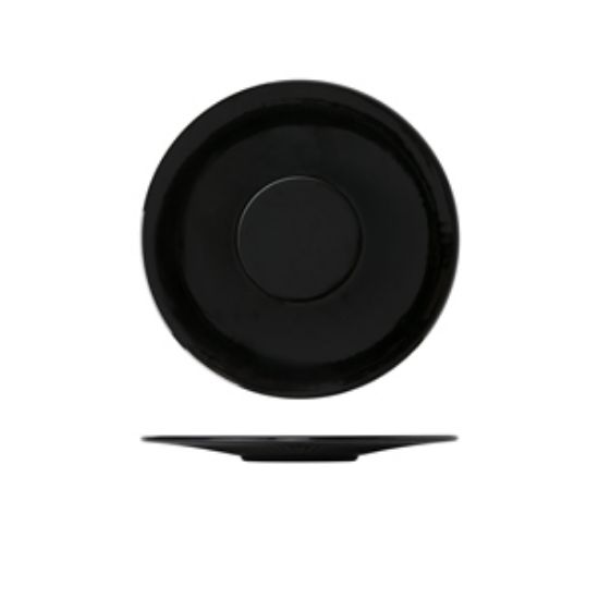 Midnight Black Boston Melamine Plate 28cm (10)