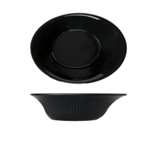Midnight Black Boston Melamine Oval Bowl 30.5 X 22.5 X 8cm (8)