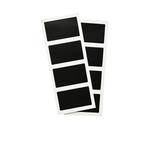 SELF ADHESIVE RECTANGULAR CHALKBOARD SET 8PCS *S