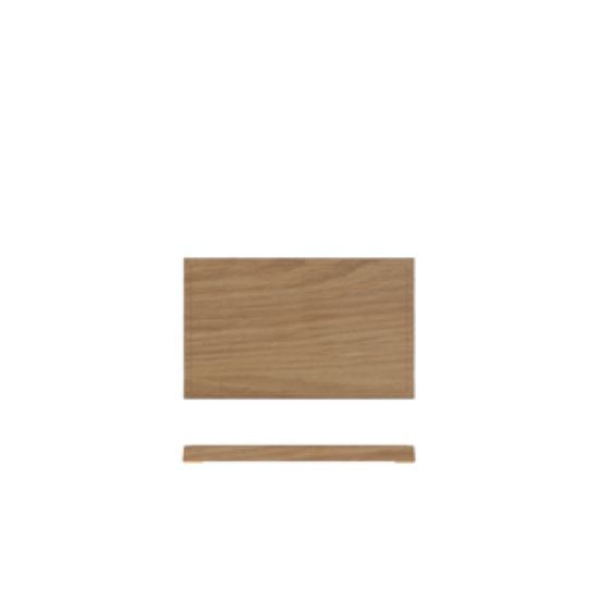 Light Oak/ White New Haven Melamine GN1/4 Slab 26.5 X 16.2cm