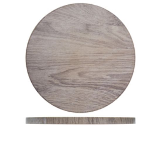 Light Oak New Haven Melamine Round Slab 32.5cm