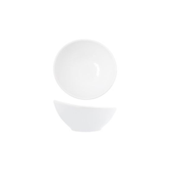 White Osaka Melamine Curved Bowl 14.4 X 14.1 X 7cm (12)