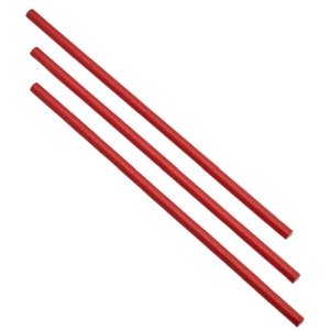 PAPER STRAWS RED 20CM (500PCS) *S