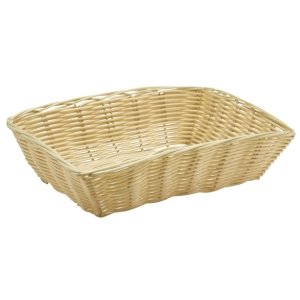 Rectangular Polywicker Basket 10x7x2.5 (12) *s