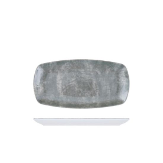 Grey Shakti Stone Melamine Oblong Plate 29.5 X 15cm (12)