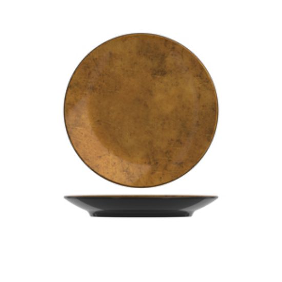 Copper/Black Melamine Plate 26cm (6)