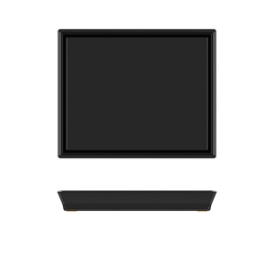 Black York Melamine GN1/2 Tray 32.5 X 26.5cm