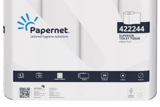 Papernet Superior 3ply Toilet Tissue 250sht 15gsm (Case of 60)