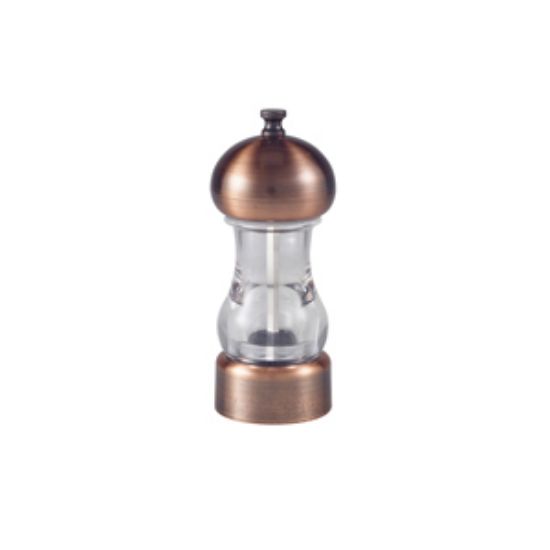 Genware Antique Copper Top Salt/Pepper Grinder 14cm