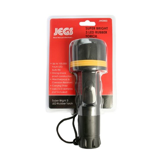Rubber Flashlight LED Torch