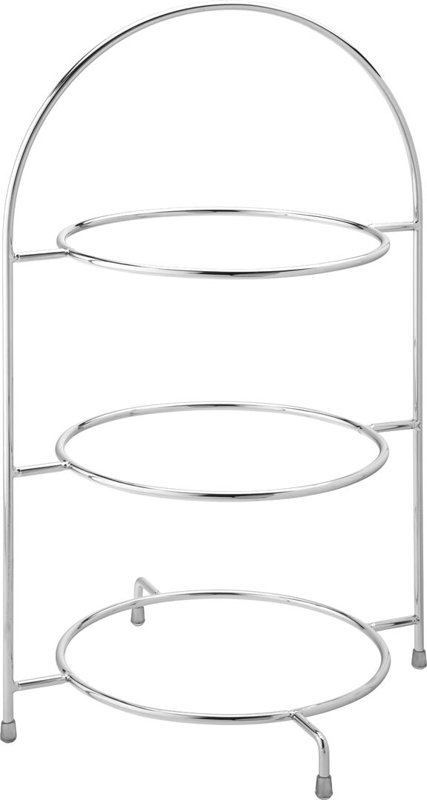 F91032-000000-B01001 CHROME 3 TIER CAKE PLATE STAND