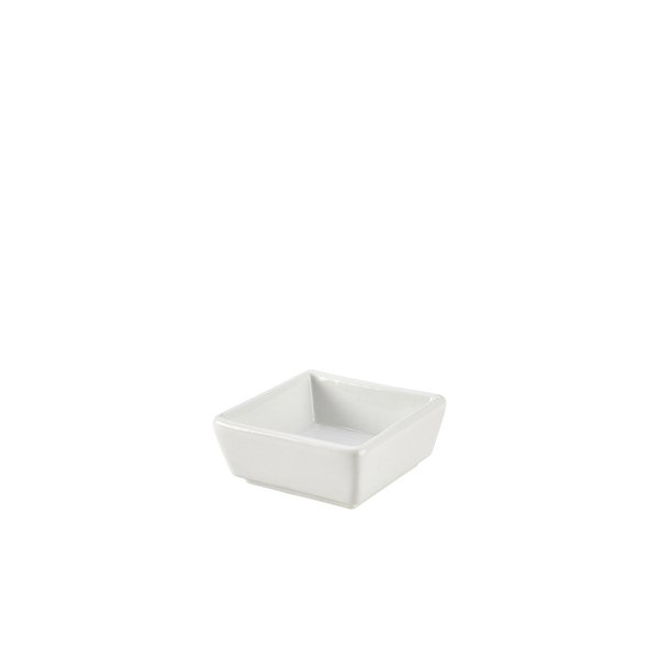 GENWARE PORCELAIN SQUARE DISH 8.5 X 3.5CM/3.25 X 1.4 (6)