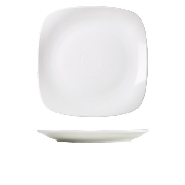 GENWARE PORCELAIN ROUNDED SQUARE PLATE 29CM/11.5 (6)