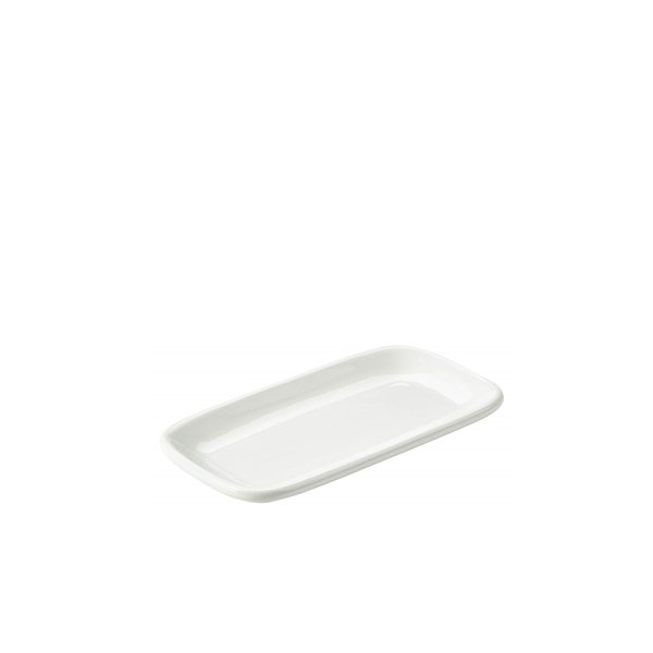 GENWARE PORCELAIN ROUNDED RECTANGULAR PLATE 19.5 X 10CM/7.75 X 4 (6)