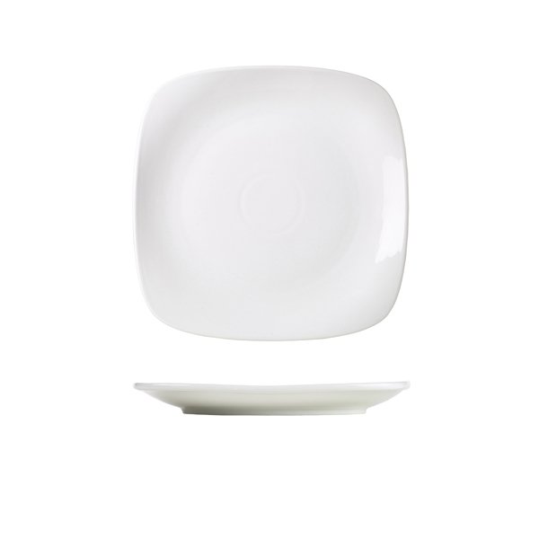 GENWARE PORCELAIN ROUNDED SQUARE PLATE 21CM/8.25 (6)