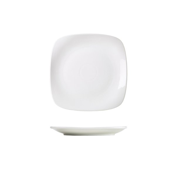 GENWARE PORCELAIN ROUNDED SQUARE PLATE 17CM/6.5 (6)