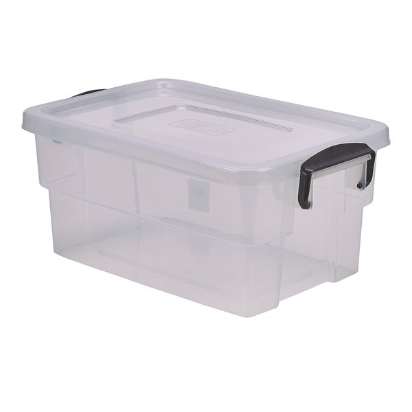 STORAGE BOX 13L W/ CLIP HANDLES