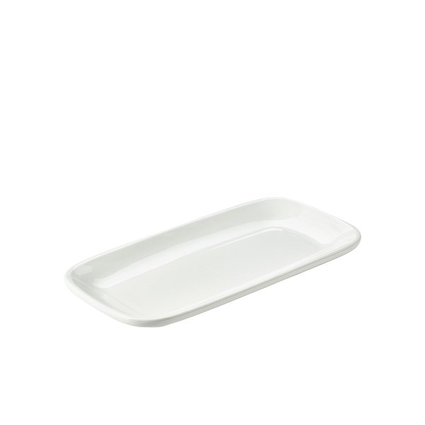 GENWARE PORCELAIN ROUNDED RECTANGULAR PLATE 29.5 X 15CM/11.5 X 6 (6)