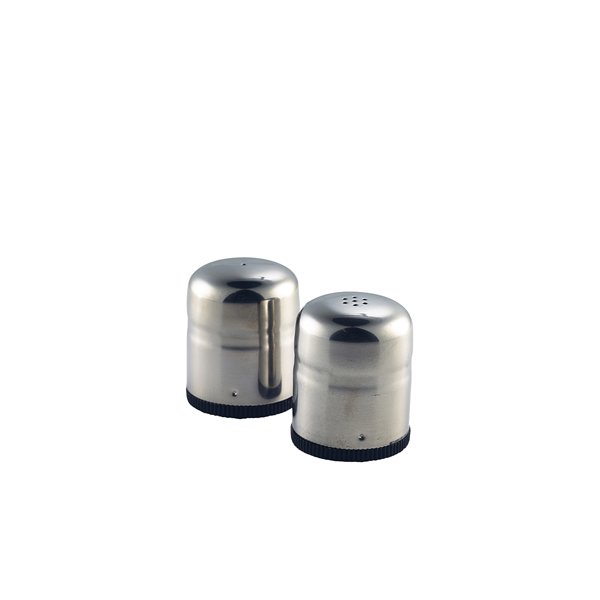 GENWARE MINI STAINLESS STEEL SALT AND PEPPER SET